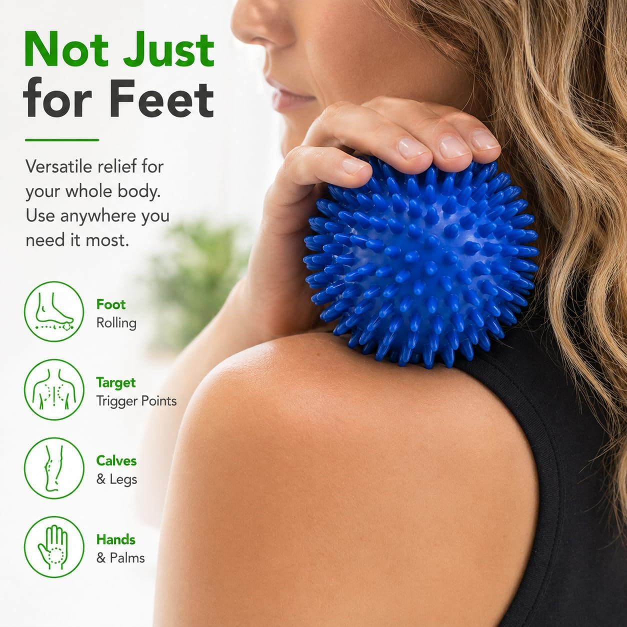 Spiky Massage Ball - 10Cm - Plantar Fasciitis Treatment Option - AKA Sensory Balls for Young Children - Trigger Point Massage Spikeball