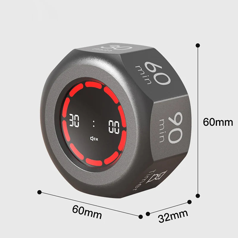 Flip Timer Mini Visual Timer Gravity Sensor Timer 90-Minute 7 Preset Time Management Tools for Home School Study Office Kitchen