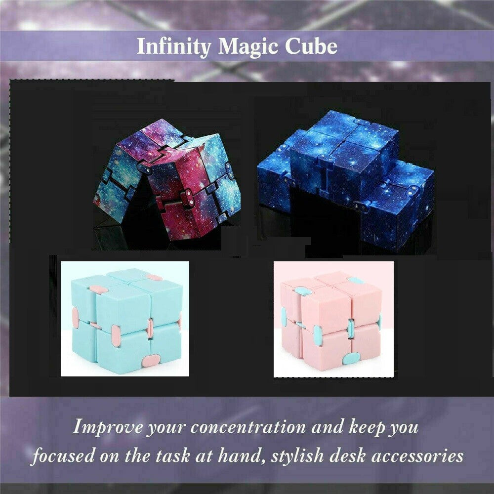 UK Stock Sensory Infinity Cube Fidget Toy for Stress Autism Anxiety Relief Kids