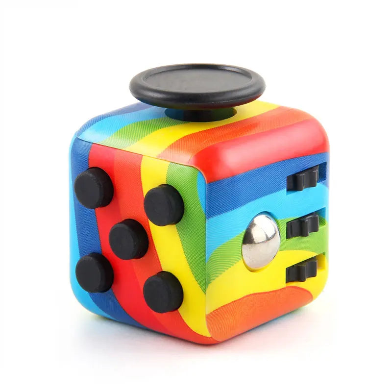 6-In-1 Fidget Cube Antistress Toy 3.4Cm 40G - Hand Spinner Decompression Tool for ADHD Autism Anxiety Stress Relief Kids Adults