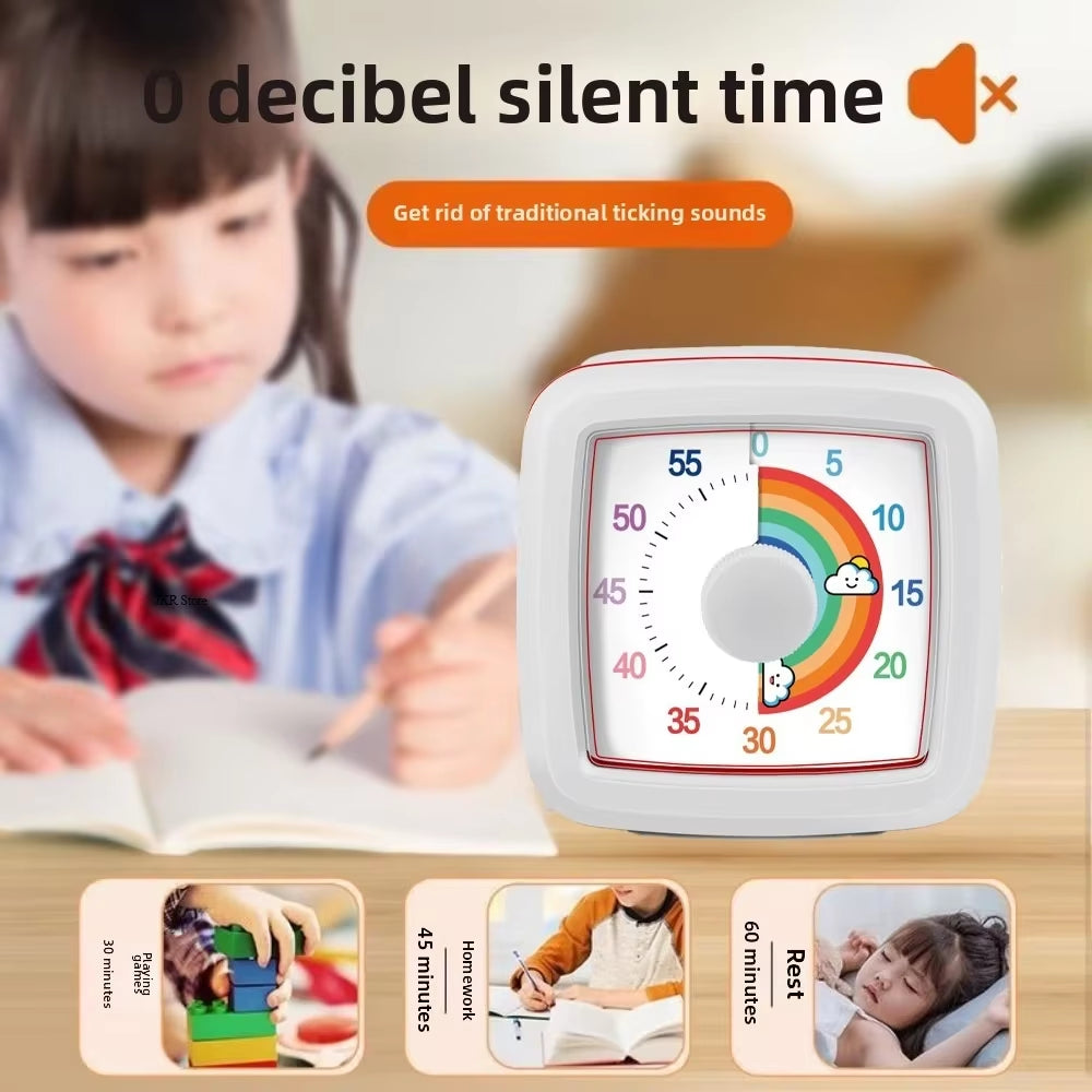 Hot-Selling Visual Timer 60 Minutes Countdown Suitable for Children and Adults Silent Classroom Timer for Home and School Clock