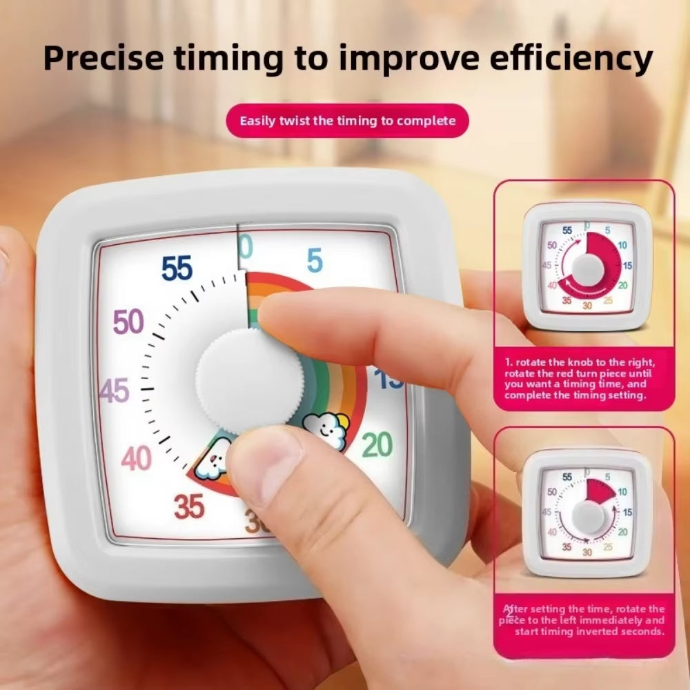 Hot-Selling Visual Timer 60 Minutes Countdown Suitable for Children and Adults Silent Classroom Timer for Home and School Clock