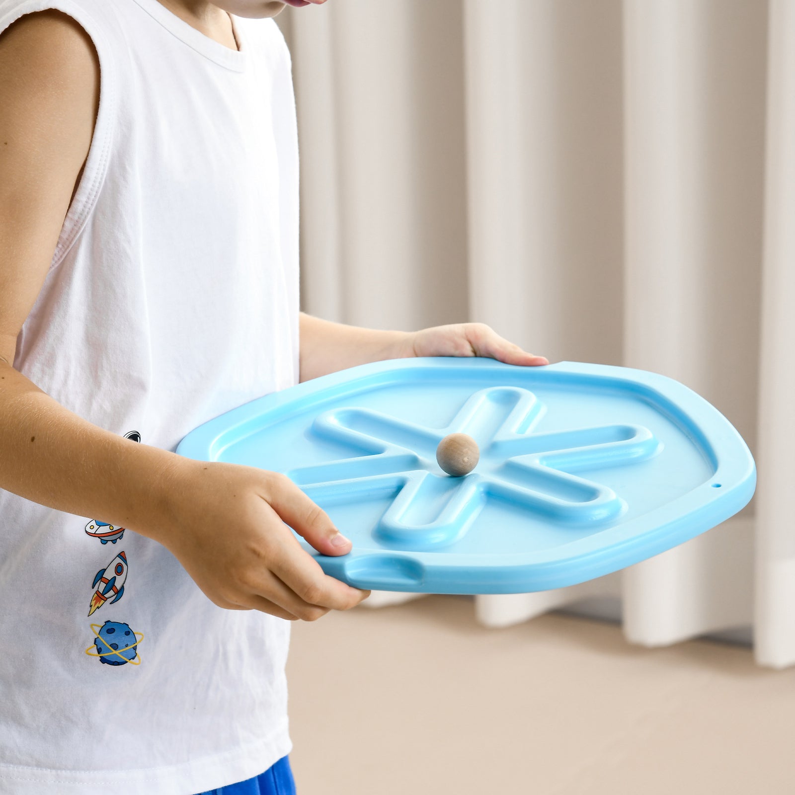 2 in 1 Balance Board, Kids Wobble Board with Ball - Blue