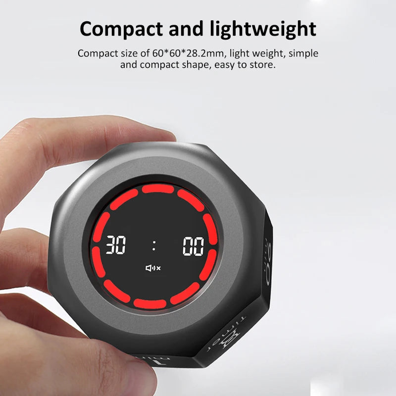 Flip Timer Mini Visual Timer Gravity Sensor Timer 90-Minute 7 Preset Time Management Tools for Home School Study Office Kitchen
