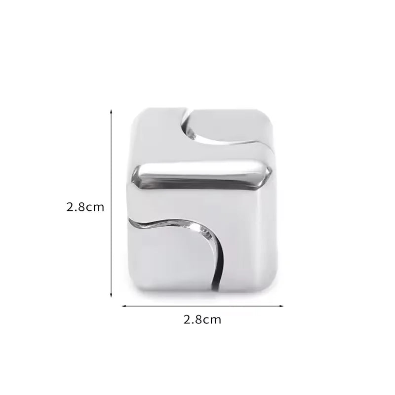 Metal Cube Spinner Fidget Toy Fingertips 3D Puzzle Gyro Gear Sensory anti Stress Relief Educational Games for Adults