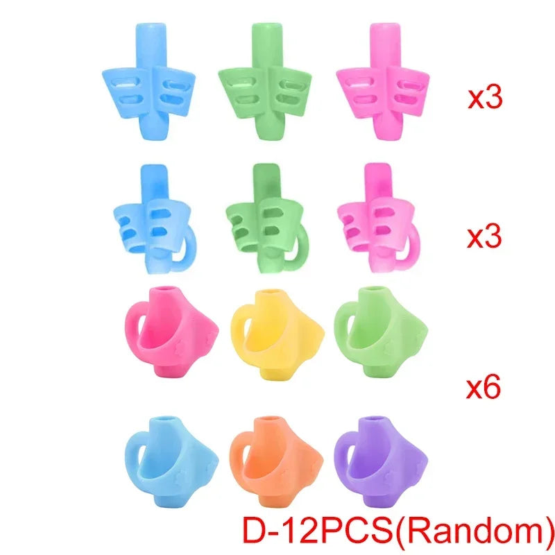 3/6/12PCS Pencil Grips Kids Handwriting Posture Correction Training Grippers Writing for School Students Correct Writing Posture