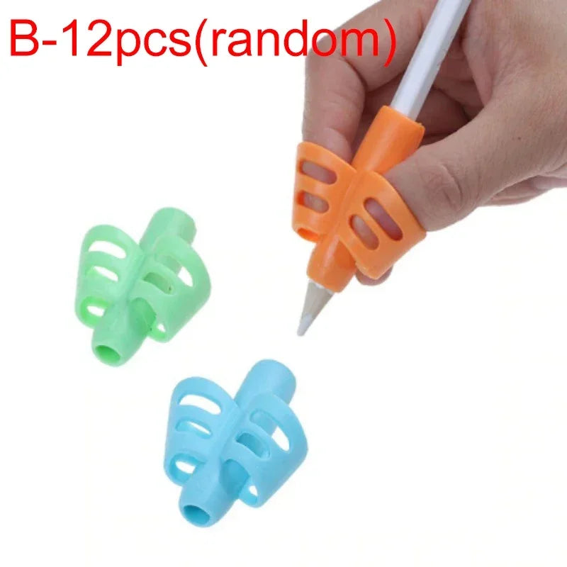 3/6/12PCS Pencil Grips Kids Handwriting Posture Correction Training Grippers Writing for School Students Correct Writing Posture