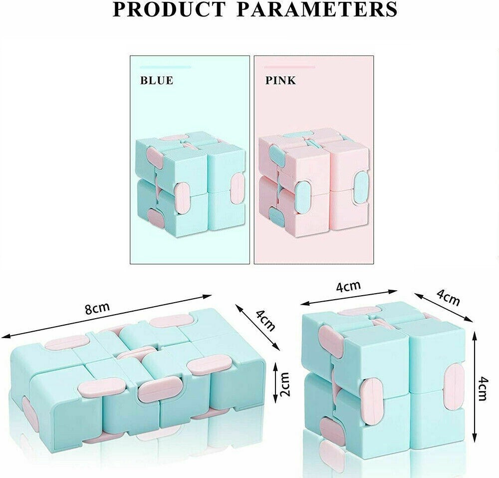 UK Stock Sensory Infinity Cube Fidget Toy for Stress Autism Anxiety Relief Kids