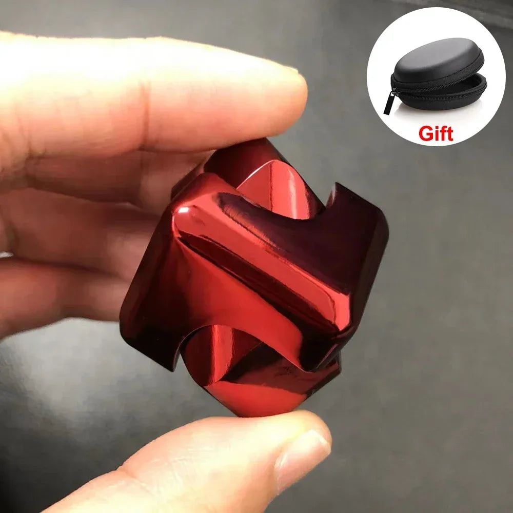 Alloy Cube Spinner Fingertip Gyroscope Fidget anti Stress Toys Adult Office Home Travel Portable Stress Relief Toys Xmas Gifts